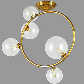 Золота люстра "Bubbles" на 5 ламп (918-LP267-5 SGGD+CL), фото 1