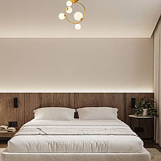 Золота люстра "Bubbles" на 5 ламп (918-LP267-5 SGGD+WH), фото 3