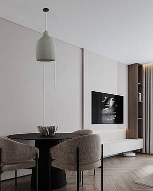 Сірий гіпсовий підвіс-люстра 30х45см "Вабі Сабі" (909-XLS05 (280) GREY), фото 2