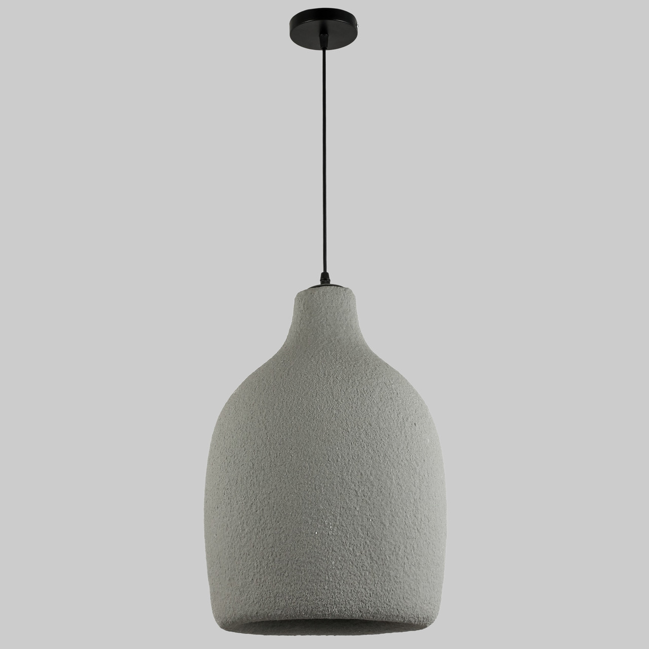 Сірий гіпсовий підвіс-люстра 30х45см "Вабі Сабі" (909-XLS05 (280) GREY)