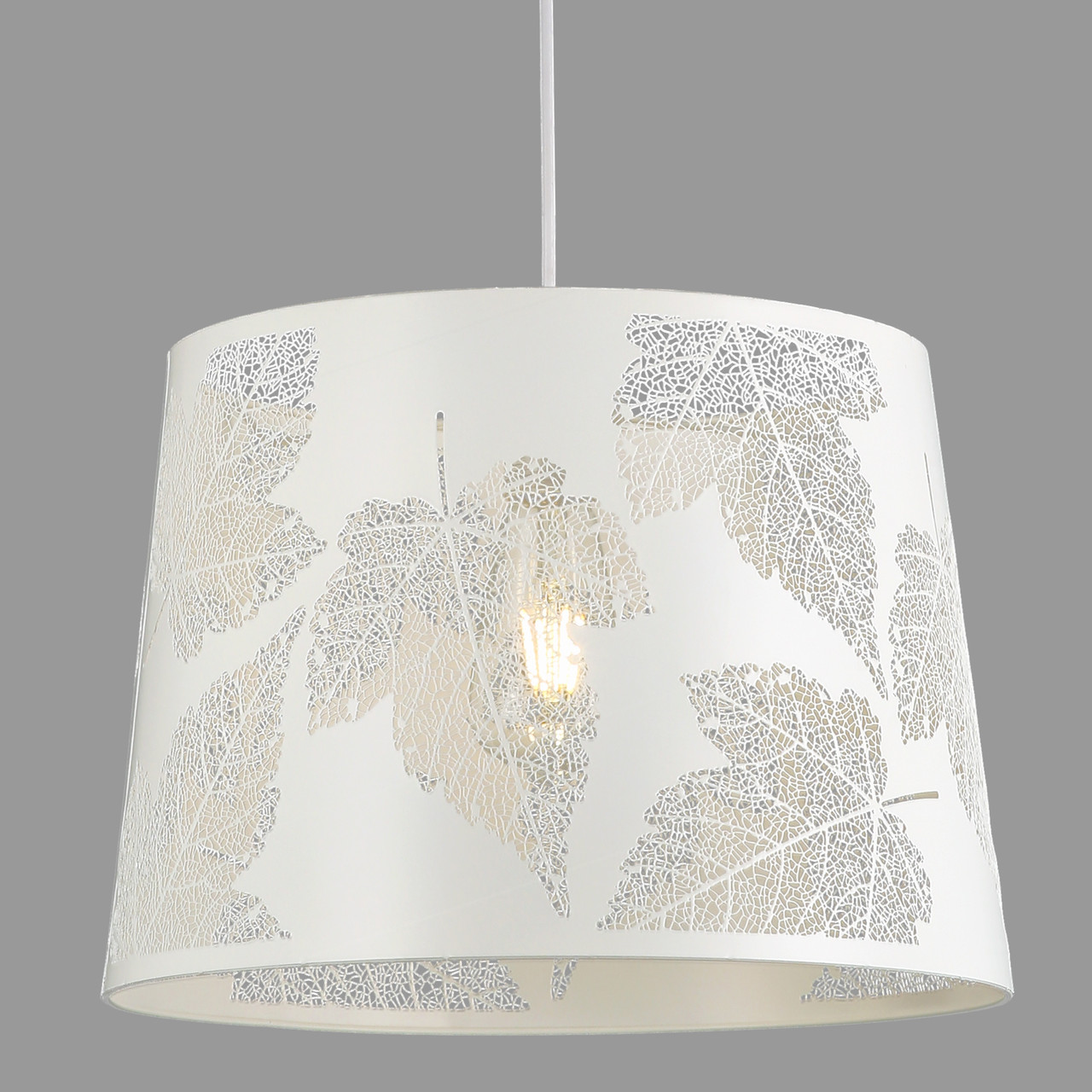 Білий підвіс-люстра 35см "ЛИСТЯ" (909-XL1247-1 (350) WH)