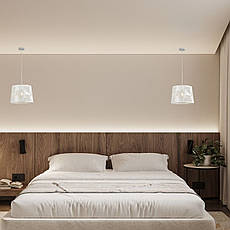 Білий підвіс-люстра 35см "ЛИСТЯ" (909-XL1247-1 (350) WH), фото 3