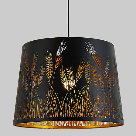 Чорний підвіс-люстра 35см "КОЛОСКИ" (909-XL1250-1 (350) BK), фото 1