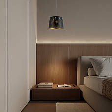 Чорний підвіс-люстра 35см "КОЛОСКИ" (909-XL1250-1 (350) BK), фото 2