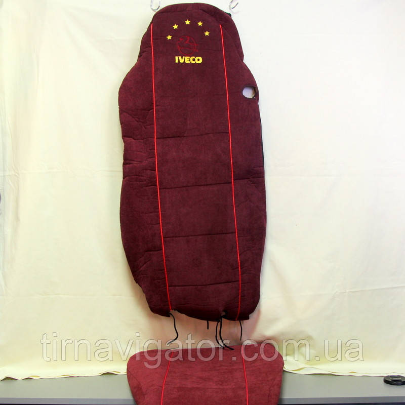 Чохол на сидіння IVECO STRALIS (бордовий, вельвет), фото 1
