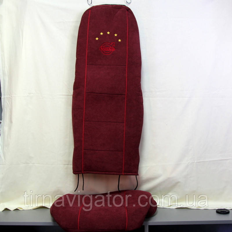 Чохол на сидіння VOLVO FH-12 FM-12 FL-4 (бордовий, вельвет), фото 1