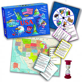 Настільна гра "Вікторина США" MKP0903 правила гри рос. і укр. мовою Мастер yL.