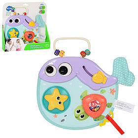 Дитяча игра "Кит" E268, тріскачка, шарудіння, рухомі деталі Hola yL.