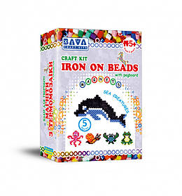 Дитячий набір для творчості. Магніти з термомозаїки "Морські" TM-003, 5 фігур УМНЯШКА yL.