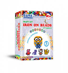 Дитячий набір для творчості. Магніти з термомозаїки "Мультики" TM-004, 5 фігур УМНЯШКА yL.