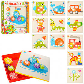 Дитяча мозаїка з ігровим полем 3569, 12 картинок METR+ yL.