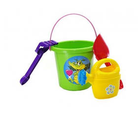Ігровий набір для пісочниці №1 013555 з відерцем Салатовий Doloni yL.