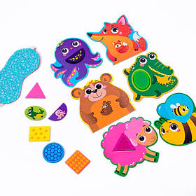 Розвиваюча мозаїка «Звірятка» ZB2002-05 дерев'яна Vladi Toys yL.