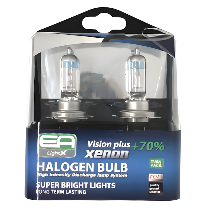 Комплект галогенних ламп EA Light X H7 24V 70W PX26d VISION PLUS+70% (пластиковий бокс 2шт)