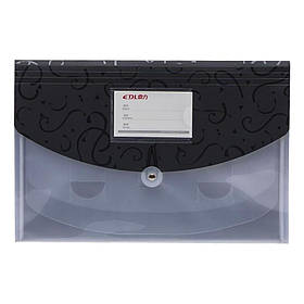 Папка на резинці А4 DL5226 4 відділення Чорний DL yL.