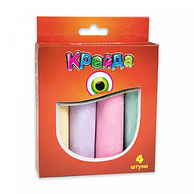 Дитячий набір Крейда Велика кругла Strateg 50101 різнокольорова 4 шт Strateg yL.