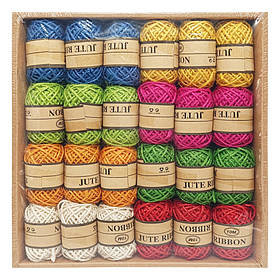 Набір ниток для творчості 006-CIT 10 м 24 мотка, різнокольорові Bambi yL.