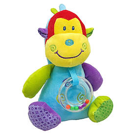 Брязкальце - м'яка іграшка Bambi C20560 з музичним механізмом Мавпочка Bambi yL.