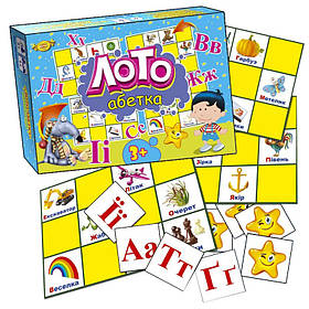 Дитяча розвиваюча гра "Лото. Абетка" MKM0305 укр. мовою Мастер yL.