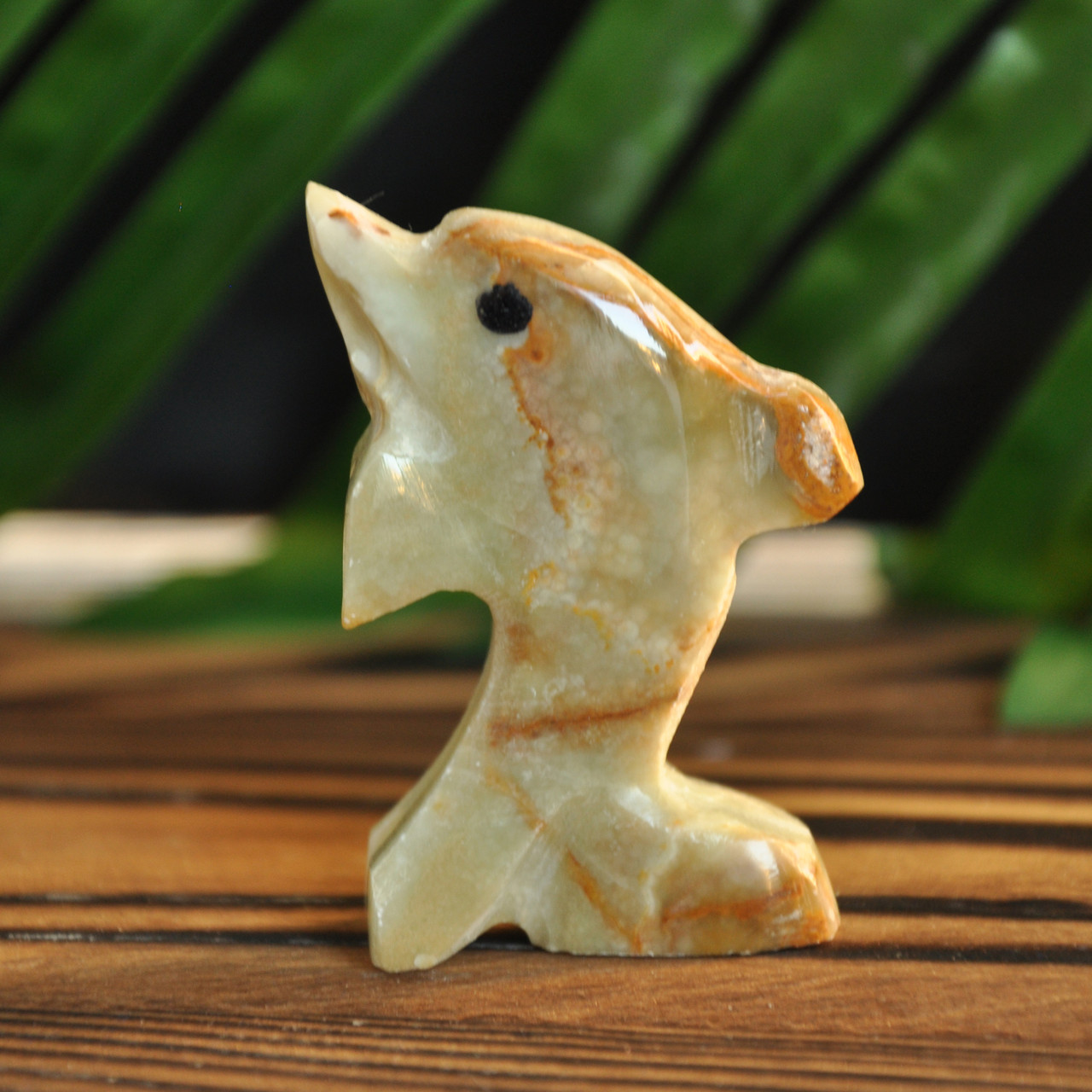 Дельфін з натурального каменю онікс, 5.5 х 4см (колір, як на фото), фото 1