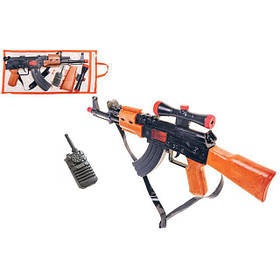 Іграшковий автомат тріскачка з іграшковою рацією 810GG Golden Gun yL.