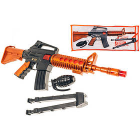 Іграшковий автомат з ніжками та гранатою М120 805GG Golden Gun yL.