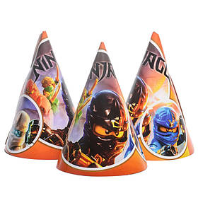 Ковпак святковий "Для хлопчиків Ніндзяго №11" 7003-0027, 15см, в упаковці 20 шт Party yL.