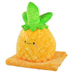 М'яка іграшка+плед MP02 Ананас 45 см, плед 80*120 см A-Toys yL.