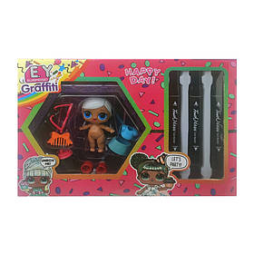 Дитяча лялька "LQL" EY2413 з маркерами Блондинка в блакитному платті Bambi yL.