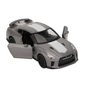 Модель автомобіля "Nissan GT-R (R35)" 68469 масштаб 1:32 світло, звук Сріблястий АвтоПром yL.