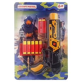 Дитячий іграшковий пістолет "М 65" 932GG(Yellow) стріляє м'якими поролоновими кулями Golden Gun yL.