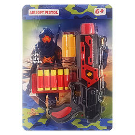 Дитячий іграшковий пістолет "М 65" 932GG(Red) стріляє м'якими поролоновими кулями Golden Gun yL.