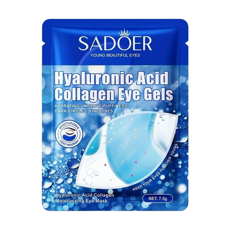 Гідрогелеві патчі під очі з гіалуроновою кислотою Sadoer Hylauronic, фото 1