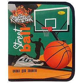 Папка для зошитів на блискавці "StreetBall dank test"АП-1001-4 Апельсин yL.