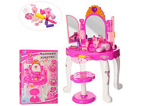 Трюмо дитяче Limo Toy 16632C, зі стільчиком, феном, музикою, світлом та аксесуарами, на батарейках, у коробці, фото 3