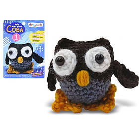Дитячий набір для в'язання "Сова" M5865UA 55-55 мм, пластикова голка, пряжа Limo Toy yL.