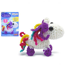 Дитячий набір для в'язання "Єдиноріг" M5864UA 80-65 мм, пластикова голка, пряжа Limo Toy yL.