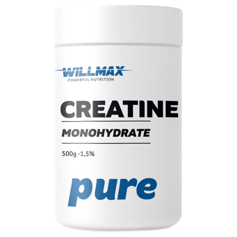 Креатин Моногідрат Willmax Creatine Monohydrate 500 г без смаку