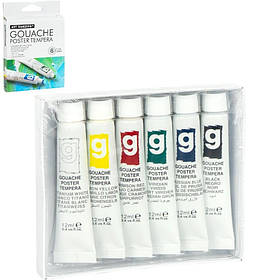 Набір гуашевих фарб "Art Ranger" EG0612C, 6 кольорів Bambi yL.