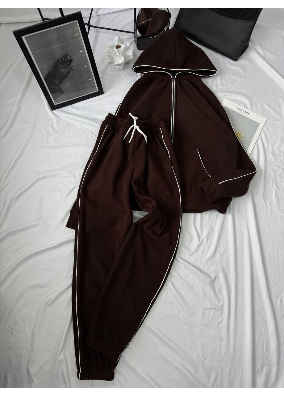 Зимовий теплий костюм на блискавці з капюшоном розміри: 42-46, 48-52, 54-56, фото 1