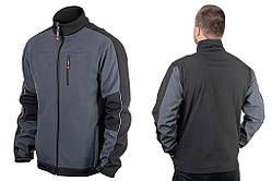Куртка Softshell, тришаровий, водо- та вітрозахист, темно-сіра Intertool" XL