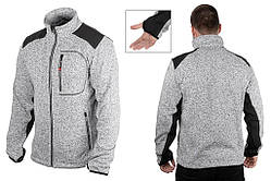 Куртка в'язана Softshell, тканина поліестер, щільність 270 г, сіра "Intertool" L