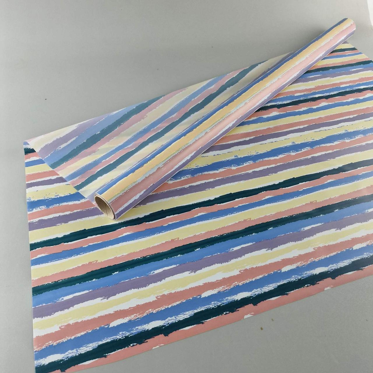 Калька для квітів рулон 8 м тонований матовий (77) (h680) No802 Веселка-2 (1 шт.), фото 1