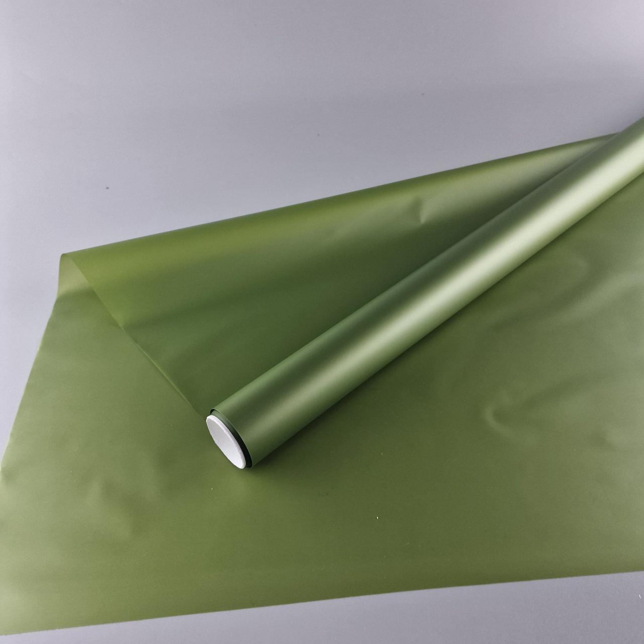 Калька для квітів рулон 8 м тонований матовий (77) (h660) No838 Темно-зелена (1 шт.), фото 1