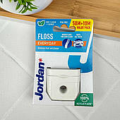 Зубна нитка Jordan Everyday floss з фтором, м'ятою, двошаровим воском, 50 м