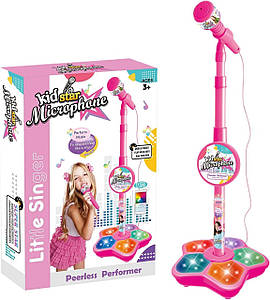 Дитячий мікрофон на стійці з підсвіткою і звуковими ефектами Kid Star Performer