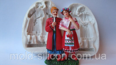 Силіконовий молд 3Д "Козак із козачкою", фото 1