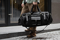 Сумка прочная для путешествий, спортивная сумка черная мужская кожаная, сумка для спортивной формы