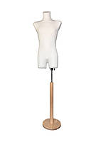 Манекен кравецький чоловічий розмір 46/48 на круглій деревʼяній підставці