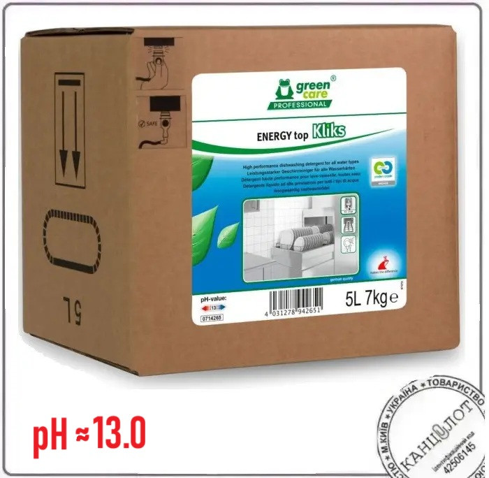 Засіб для ПМ миття посуду ТАNA ENERGY TOPKLIKS, (pH 13.0), 5л. (714265), фото 1